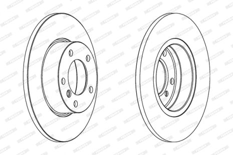Диск тормозной BMW Z3, BMW 3, FERODO (DDF248)