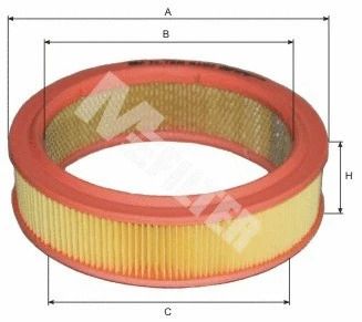 Фільтр повітряний ВАЗ 2101-2107, 2108-09 (карбюратор), M-FILTER (A101)