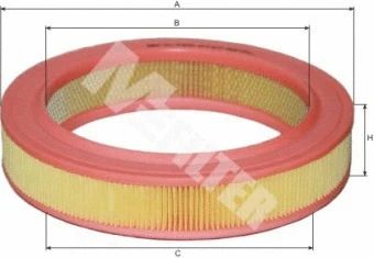 Фільтр повітряний BEDFORD ASTRAMAX, OPEL KADETT, M-FILTER (A127)