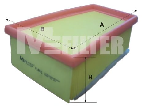 Повітряний фільтр для DACIA DUSTER, NISSAN PRIMASTAR, виробник M-FILTER (K461) Повітряний фільтр для DACIA DUSTER, NISSAN PRIMASTAR, виробник M-FILTER (K461)