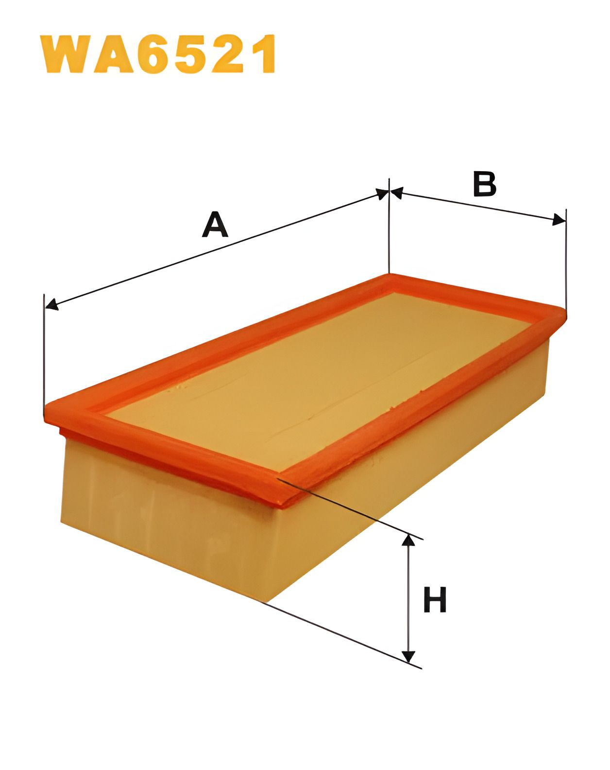 Повітряний фільтр MG MG, LAND ROVER, HONDA ACCORD, WIX FILTERS (WA6521)