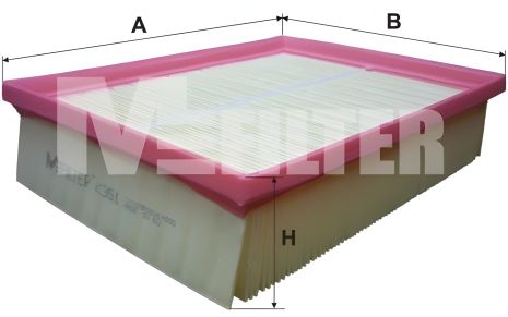 Воздушный фильтр для OPEL VECTRA, M-FILTER (K351) Воздушный фильтр для OPEL VECTRA, M-FILTER (K351)