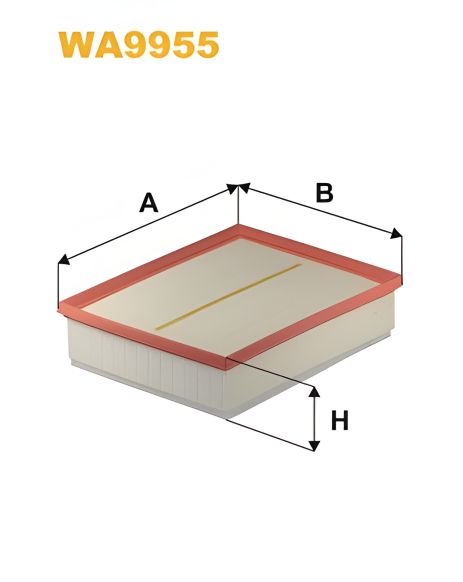 Повітряний фільтр SEAT TOLEDO, SKODA RAPID, AUDI A1, WIXFILTRON (WA9955)