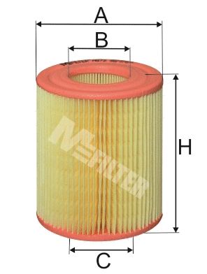 Фільтр повітряний MERCEDES-BENZ VANEO, MERCEDES-BENZ A-CLASS, M-FILTER (A872)