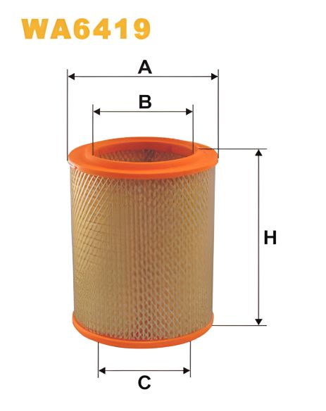 ASTON MARTIN, ARO 10, DACIA 1325, повітряний фільтр WIX FILTERS (WA6419)