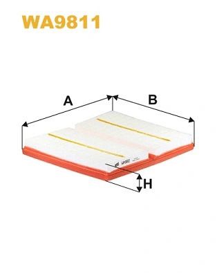 Фильтр воздушный SKODA SCALA, AUDI A1, VW POLO, WIX FILTERS (WA9811)