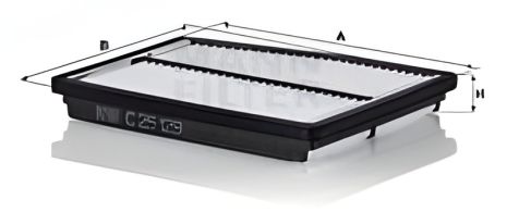 Повітряний фільтр HYUNDAI SANTA FE, KIA SORENTO, MANN (C25129)