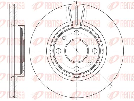 Тормозной диск LADA LARGUS/NISSAN KUBISTAR, REMSA (614410)