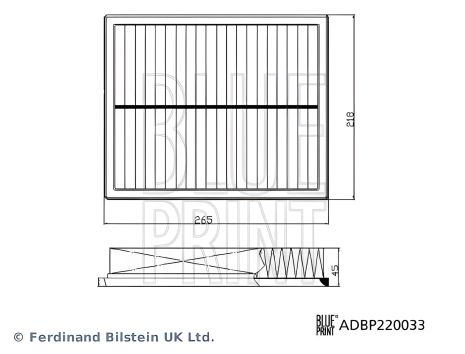 Повітряний фільтр BMW i8, BLUE PRINT (ADBP220034) Повітряний фільтр BMW i8, BLUE PRINT (ADBP220034)