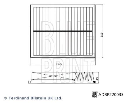 Воздушный фильтр для BMW i8, BLUE PRINT (ADBP220034) Воздушный фильтр для BMW i8, BLUE PRINT (ADBP220034)