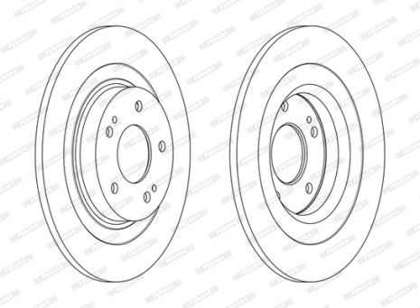 Диск гальмівний PEUGEOT 4008, CITROËN C4, MITSUBISHI OUTLANDER, FERODO (DDF2652C)