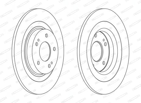 Гальмівний диск для PEUGEOT 4008, CITROËN C4, MITSUBISHI OUTLANDER, FERODO (DDF2652C)