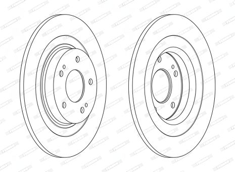 Тормозной диск PEUGEOT 4008, CITROËN C4, MITSUBISHI OUTLANDER, FERODO (DDF2652C)