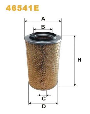 Фільтр повітряний MERCEDES-BENZ T2/LN1, WIX FILTERS (46541E)