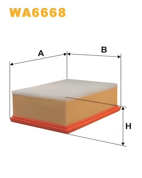Воздушный фильтр для PEUGEOT 206, CITROËN XSARA, WIX FILTERS (WA6668)