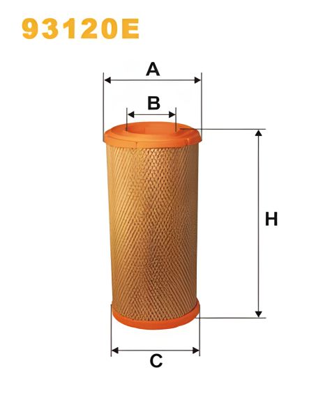 Повітряний фільтр IVECO DAILY, WIX FILTERS (93120E)