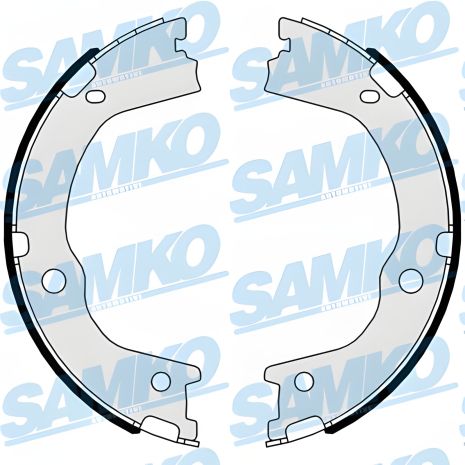 Комплект колодок гальма стоянки KIA SORENTO, SSANGYONG KORANDO, HYUNDAI SANTA, SAMKO (81047) Комплект колодок гальма стоянки KIA SORENTO, SSANGYONG KORANDO, HYUNDAI SANTA, SAMKO (81047)