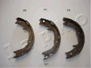 Комплект колодок стояночного тормоза MITSUBISHI LANCER, MITSUBISHI OUTLANDER, PAJERO, JAPKO (55507)