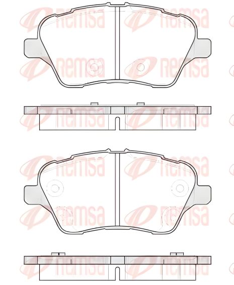 Комплект гальмівних колодок FORD TOURNEO, FORD FIESTA, FORD B-MAX, REMSA (151400) Комплект гальмівних колодок FORD TOURNEO, FORD FIESTA, FORD B-MAX, REMSA (151400)