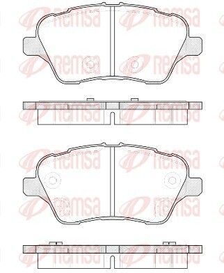 Комплект гальмівних колодок FORD B-MAX, FORD TOURNEO, FORD FIESTA, REMSA (151400)