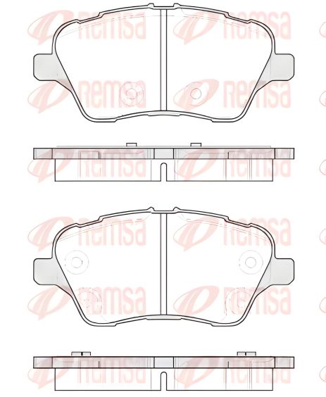 Тормозные колодки комплект FORD B-MAX, FORD TOURNEO, FORD FIESTA, REMSA (151400)