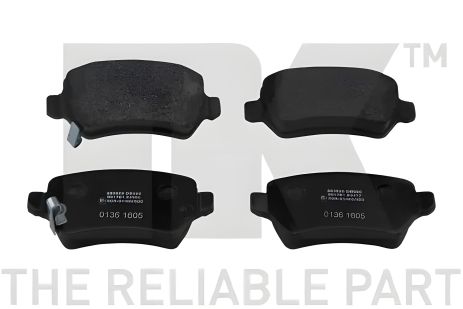 Гальмівних колодок комплект KIA VENGA, CHEVROLET CORSA, HONDA JAZZ, NK (223625)