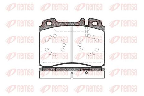 Комплект тормозных колодок MB E-CLASS, MB CLK, MB SL, REMSA (037900)