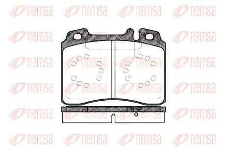 Комплект гальмівних колодок для MB E-CLASS, MB CLK, MB SL, REMSA (037900) Комплект гальмівних колодок для MB E-CLASS, MB CLK, MB SL, REMSA (037900)