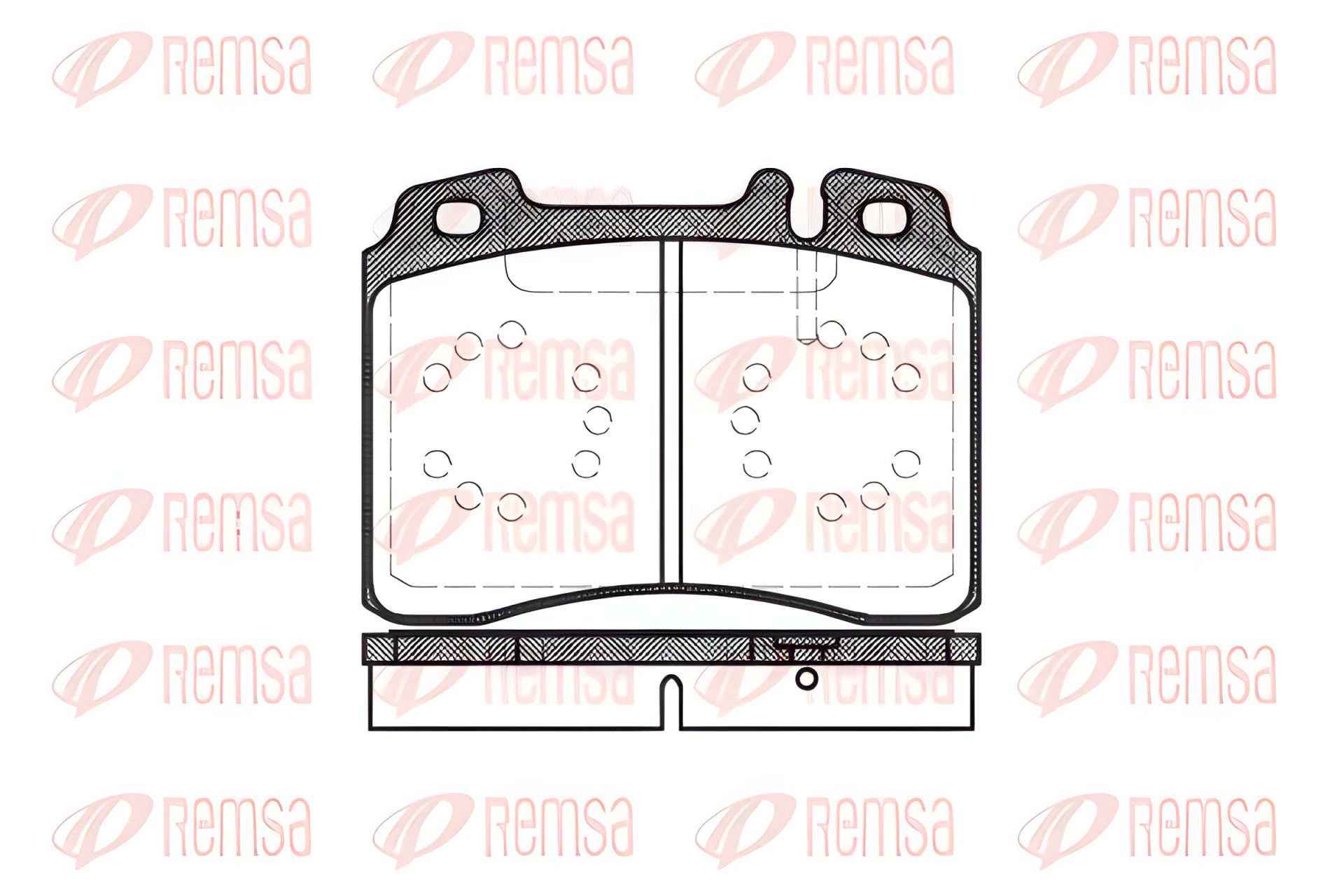 Комплект гальмівних колодок для MB E-CLASS, MB CLK, MB SL, REMSA (037900) Комплект гальмівних колодок для MB E-CLASS, MB CLK, MB SL, REMSA (037900)