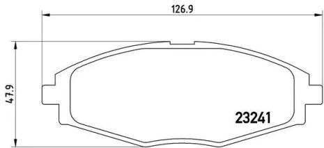 Комплект тормозных колодок FSO MATIZ, ZAZ SENS, CHERY QQ3, BREMBO (P15006)