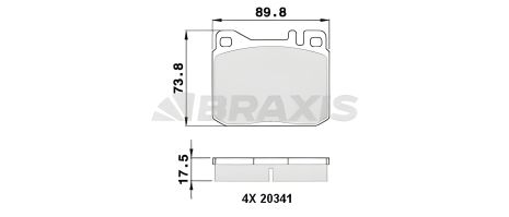 Тормозные колодки комплект для VW LT, BRAXIS (AA0362)