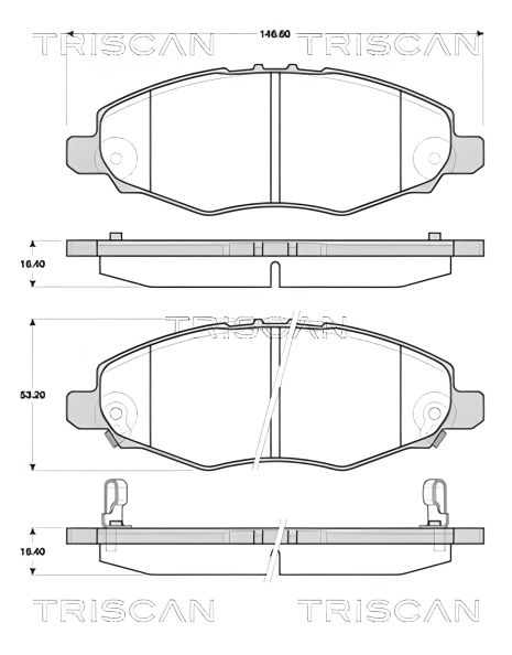 Комплект колодок гальмівних для TOYOTA HILUX, TRISCAN (811013067) Комплект колодок гальмівних для TOYOTA HILUX, TRISCAN (811013067)