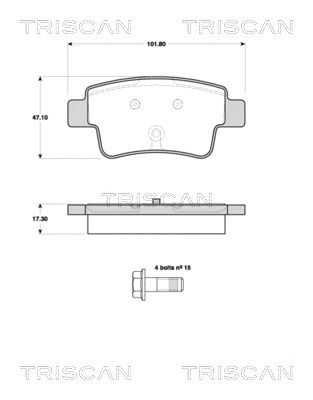 Комплект гальмівних колодок OPEL CORSA, FIAT PUNTO, JAGUAR XJ, TRISCAN (811010567)