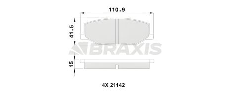 Комплект тормозных колодок для SUZUKI JIMNY, SUZUKI SJ, SUZUKI SAMURAI, BRAXIS (AA0121)