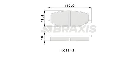 Комплект тормозных колодок для SUZUKI JIMNY, SUZUKI SJ, SUZUKI SAMURAI, BRAXIS (AA0121)