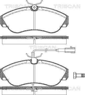 Комплект тормозных колодок PEUGEOT BOXER, FIAT DUCATO, CITROËN JUMPER, TRISCAN (811010021)