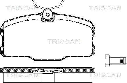 Комплект гальмівних колодок MB S-CLASS, TRISCAN (811023035)