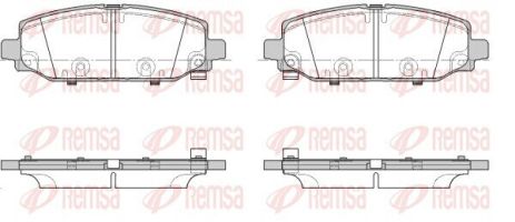 Комплект гальмівних колодок JEEP WRANGLER, REMSA (184402)