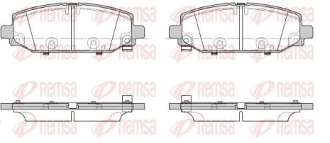 Комплект тормозных колодок JEEP WRANGLER, REMSA (184402)