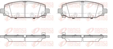 REMSA Комплект гальмівних колодок JEEP WRANGLER, (184402)