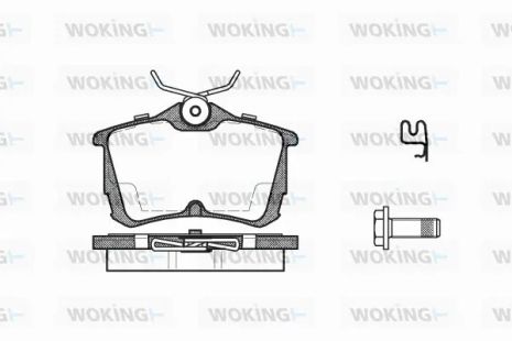Комплект гальмівних колодок HONDA ACCORD, WOKING (P795302)
