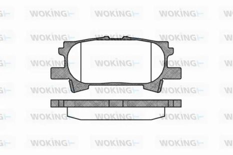 Комплект гальмівних колодок TOYOTA HARRIER, LEXUS RX, TOYOTA HIGHLANDER, WOKING (P1140300)