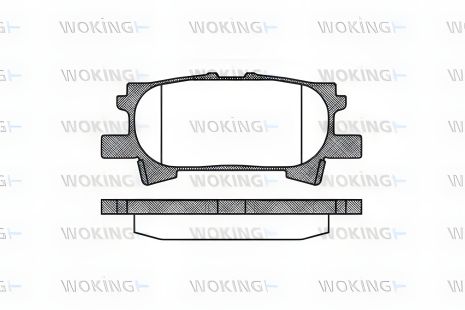 Тормозные колодки комплект для TOYOTA HARRIER, LEXUS RX, TOYOTA HIGHLANDER, WOKING (P1140300)