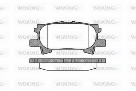 Комплект гальмівних колодок TOYOTA HARRIER, LEXUS RX, TOYOTA HIGHLANDER, WOKING (P1140300)