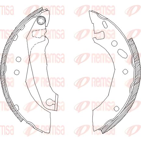 Гальмівні колодки комплект FORD Escort, FORD Orion, REMSA (450700) Гальмівні колодки комплект FORD Escort, FORD Orion, REMSA (450700)