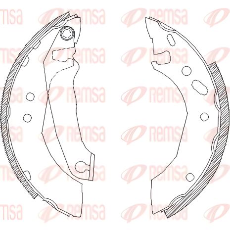 Гальмівні колодки комплект FORD Escort, FORD Orion, REMSA (450700)