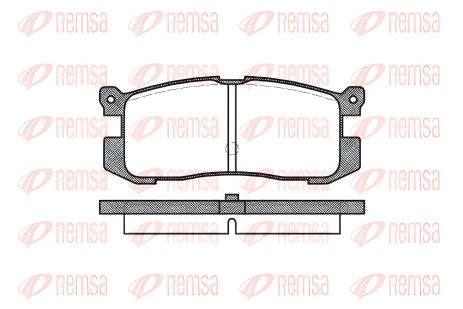 Задние тормозные колодки для MAZDA 626, REMSA (027200)