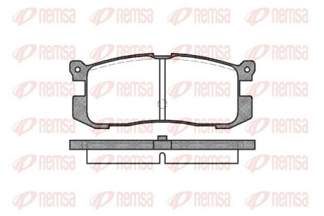 Комплект тормозных колодок MAZDA 626, REMSA (027200)