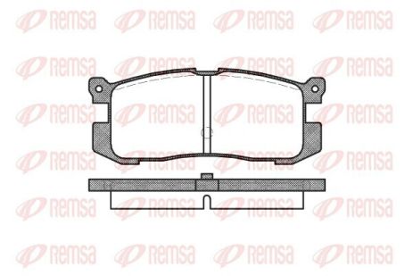 Комплект гальмівних колодок MAZDA 626, REMSA (027200)