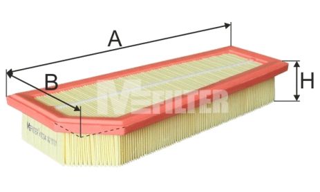 Фільтр повітряний MERCEDES-BENZ C-CLASS, MERCEDES-BENZ SLK, MERCEDES-BENZ E-CLASS, M-FILTER (K7034)